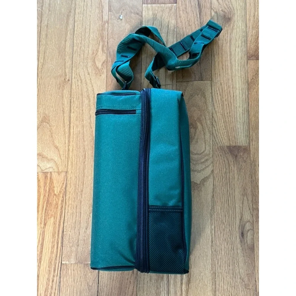Picnic Time OPUS Deluxe Insulated Wine Tote Service for TWO 514-49 NEW Green